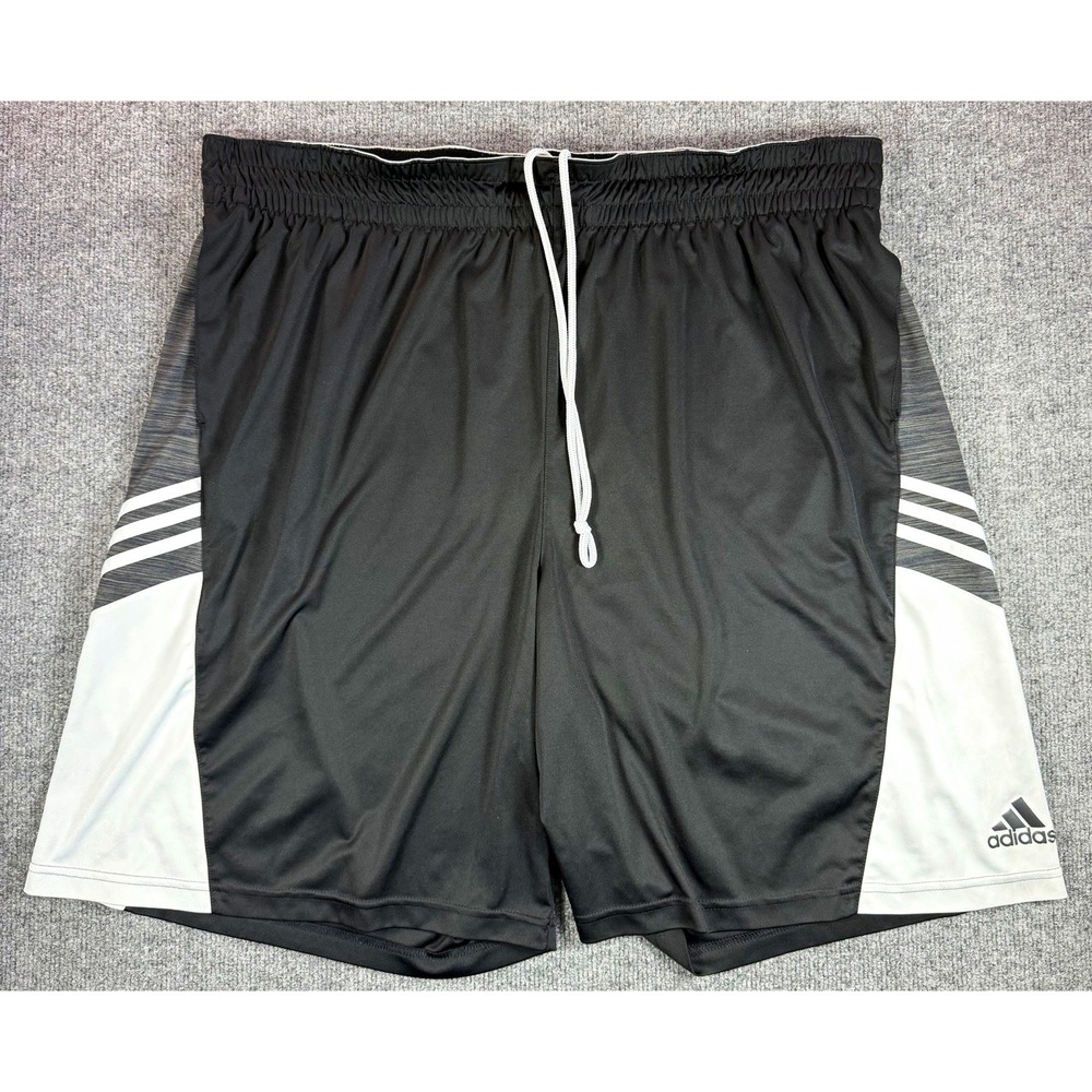 adidas Men's Athletic Shorts 3XL Big & Tall Colorblock Drawstring 10" Inseam